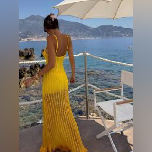 Knit Ruffle Midi Dress - Picture 2 of 3